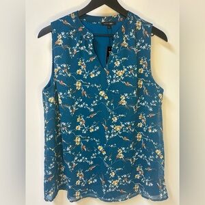 Papermoon Teal Floral Blouse -NWT